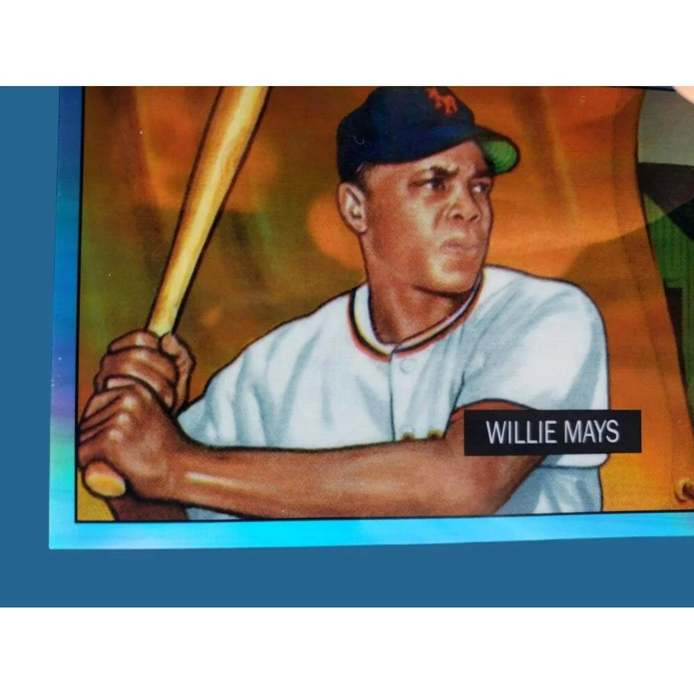 2013 Bowman WILLIE MAYS BLUE SAPPHIRE REFRACTOR ROOKIE REPRINT Baseball Card 305